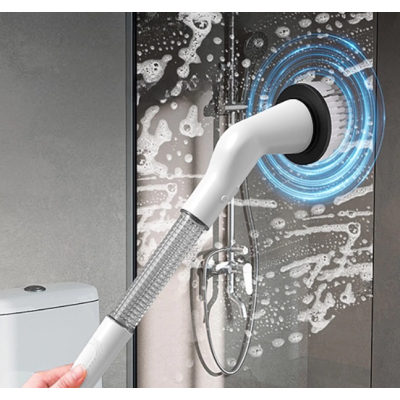 Perie electrica de curatare 5 capete interschimbabile alb 50cm