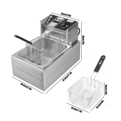 Friteuza electrica putere 2500W capacitate 6L otel inoxidabil