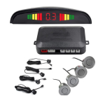 Set 4 Senzori de parcare auto afisaj LED GRI