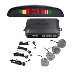 Set 4 Senzori de parcare auto afisaj LED GRI