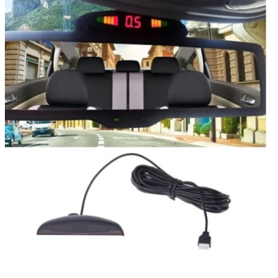 Set 4 Senzori de parcare auto afisaj LED GRI