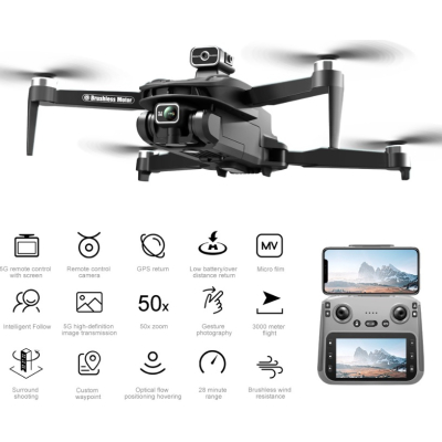 Drona V168 MAX GPS cu camera 8K pliabila 22 min zbor Telecomanda Smart