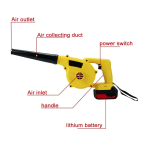 Suflator de frunze fara fir 48V electric puternic 2 in 1 cu 2 acumulatori 48V