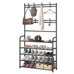 Cuier haine cu suport pantofi 5 rafturi 80 X 29.5 X 172 cm