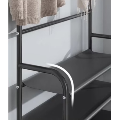 Cuier haine cu suport pantofi 5 rafturi 80 X 29.5 X 172 cm