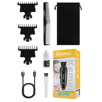 Masina de tuns Kemei KM 2293 trimmer profesional lama T LCD fara fir