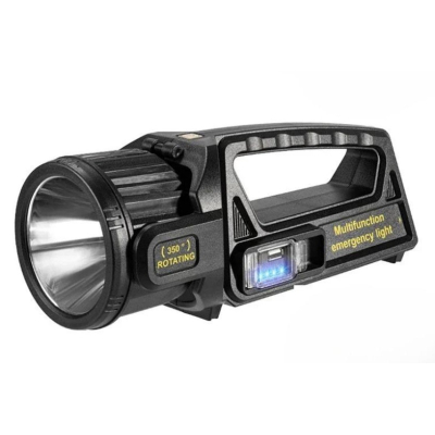 Lanterna de mana W5166 cu incarcare solara port tip C indicator baterie rotatie 360