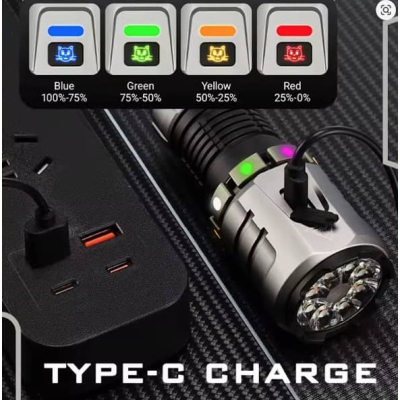 Mini lanterna de mana YM F86X magnetica de 3300 lumeni