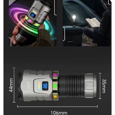 Mini lanterna de mana YM F86X magnetica de 3300 lumeni