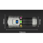 Mini lanterna de mana YM F86X magnetica de 3300 lumeni