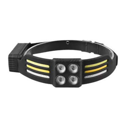 Lanterna de cap 6806 profesionala cu 6 benzi COB si 4 LED Acumulator de 1200mAh Senzor miscare 800 lumeni