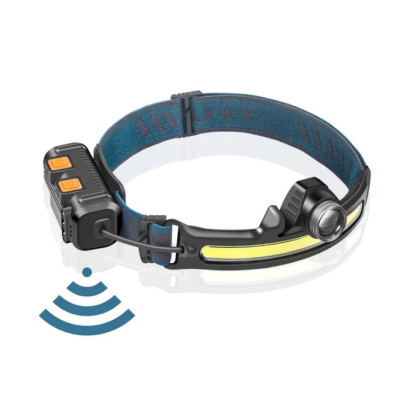 Lanterna de cap LED COB cu inductie W678 si 3 moduri iluminare USB 3W