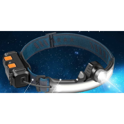 Lanterna de cap LED COB cu inductie W678 si 3 moduri iluminare USB 3W