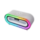 Boxa portabila MD S306 cu incarcare wireless LED RGB ceas si alarma