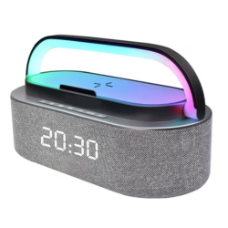 Boxa portabila S305 cu incarcare wireless ceas si lunimi Rgb