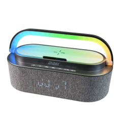Boxa portabila S305 cu incarcare wireless ceas si lunimi Rgb