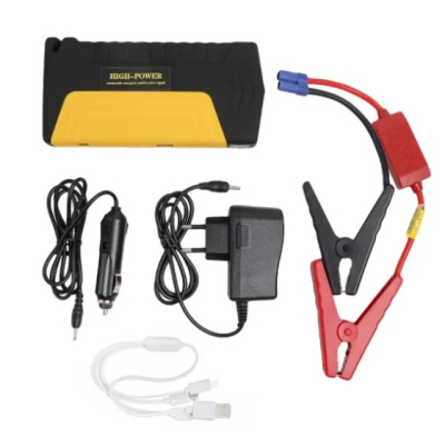 Kit pornire auto moto pentru baterie descarcata cu powerbank LED USB