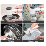 Perie electrica de curatare 5 in 1 wireless cu display digital pentru casa si masina