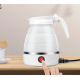 Fierbator electric tip cana pliabil Silicon/Inox putere 600W capacitate 0.6L ALB