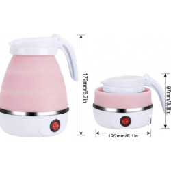 Fierbator electric tip cana pliabil Silicon/Inox putere 600W capacitate 0.6L ROZ