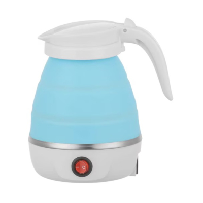 Fierbator electric tip cana pliabil Silicon/Inox putere 600W capacitate 0.6L ALBASTRU