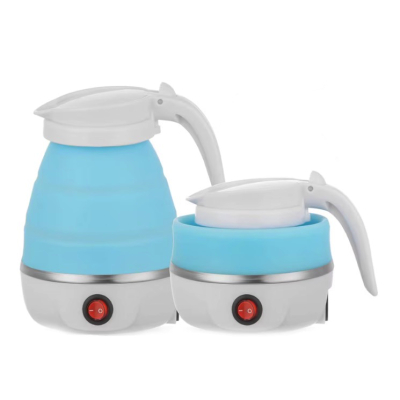 Fierbator electric tip cana pliabil Silicon/Inox putere 600W capacitate 0.6L ALBASTRU