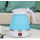 Fierbator electric tip cana pliabil Silicon/Inox putere 600W capacitate 0.6L ALBASTRU