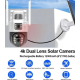 Camera de supraveghere Solara 4K HD 8MP WiFi V380 Senzor de Miscare si Lentile Duble