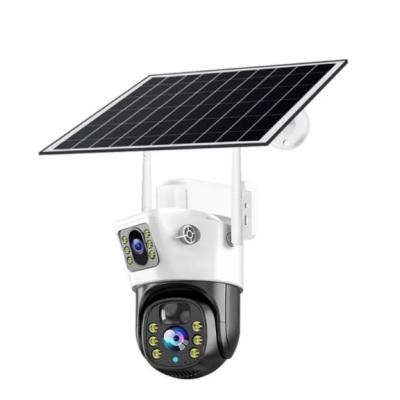 Camera de supraveghere Solara 4K HD 8MP WiFi V380 Senzor de Miscare si Lentile Duble