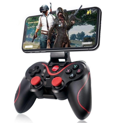 Controler wireless X3 iOS/Android/Windows Bluetooth Baterie reincarcabila Negru/Rosu