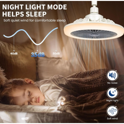 Aplica LED cu 3 functii ventilator incorporat fasung E27 putere 30W