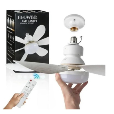 Ventilator tip bec cu Lumina LED functie de temporizare telecomanda design elegant cu 5 palete