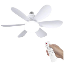 Ventilator tip bec cu Lumina LED functie de temporizare telecomanda design elegant cu 5 palete
