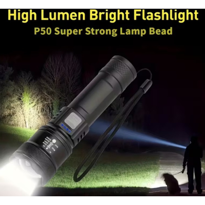 Lanterna LED de mana TY 908M reincarcabila cu luminozitate maxima de 1200 lm