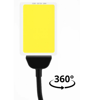 Lampa de lucru 12V 20W cu clips 360 de grade CC2001