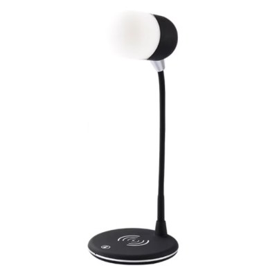 Lampa de birou cu incarcator wireless pentru telefon cu boxa bluetooth pliabila