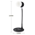 Lampa de birou cu incarcator wireless pentru telefon cu boxa bluetooth pliabila