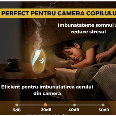 Aromatizator Difuzor Uleiuri Esentiale Cupidon 100 ml pentru Aromaterapie Bej