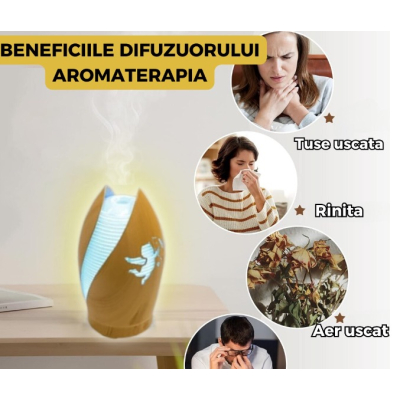 Aromatizator Difuzor Uleiuri Esentiale Cupidon 100 ml pentru Aromaterapie Bej