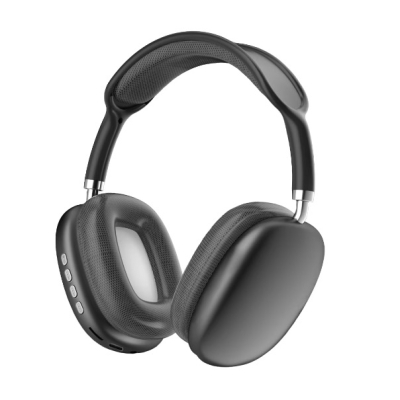 Casti audio P9 Pro Max Wireless Bluetooth sunet 3D difuzor HiFi NEGRU