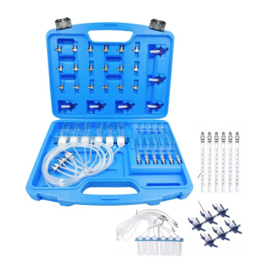 Trusa 36 piese Tester presiune injectoare 6 eprubete 24 de adaptoare 6 recipiente cu tub