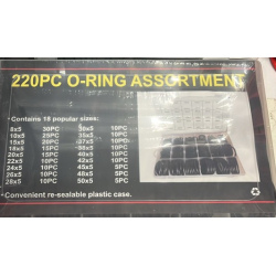 Cutie 220 piese Garnituri oringuri negre cauiciuc 