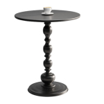 Masuta rotunda pentru cafea fier 52x38cm NEGRU