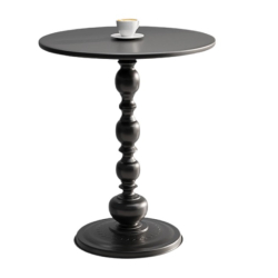 Masuta rotunda pentru cafea fier 52x38cm NEGRU