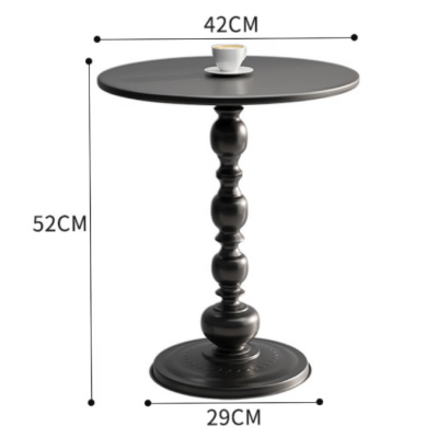 Masuta rotunda pentru cafea fier 52x38cm NEGRU