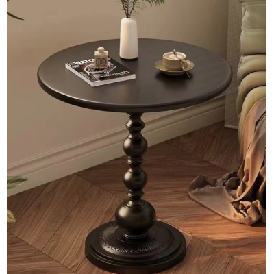 Masuta rotunda pentru cafea fier 52x38cm NEGRU