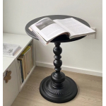 Masuta rotunda pentru cafea fier 52x38cm NEGRU