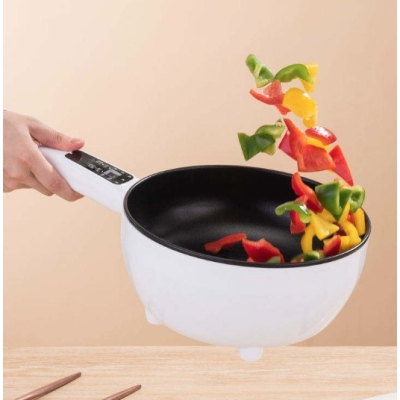 Tigaie electrica multifunctionala 2 in 1 cu capac 30cm capacitate 4L putere 1350W gatire fara aragaz