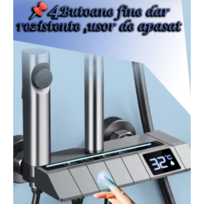 Set de dus smart cu afisaj LED control termostatic si 4 moduri pulverizare Tehnologie Avansata