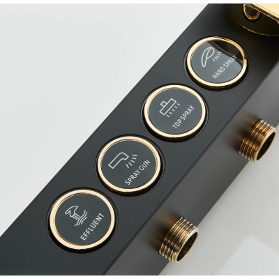 Set coloana de dus PREMIUM cu design elegant in NEGRU si AURIU